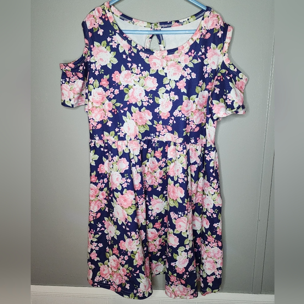 Floral Cold Shoulder Dress